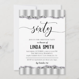 Invitation d'anniversaire soixante diamants