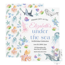 Invitation d'anniversaire sous la mer