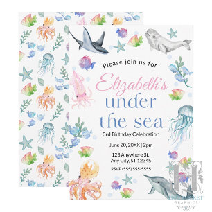 Invitation d'anniversaire sous la mer