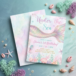 Invitation d'anniversaire sous la mer