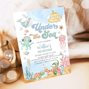 Invitation d'anniversaire sous la mer