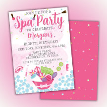 Invitation d'anniversaire Spa