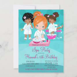 Invitation d'anniversaire spa pour les filles