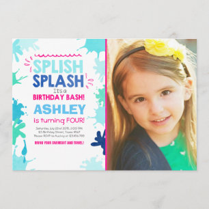 Invitation d'anniversaire Splish Splash