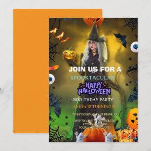 Invitation d'anniversaire Spooktacular Halloween