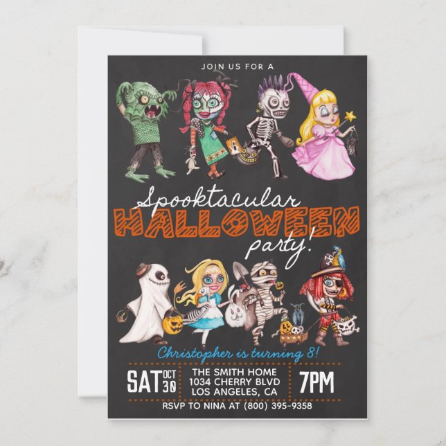 Invitation d'anniversaire Spooktacular Halloween (Devant)