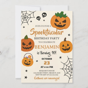 Invitation d'anniversaire Spooktacular Halloween