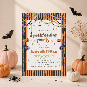 Invitation d'anniversaire Spooktacular Halloween