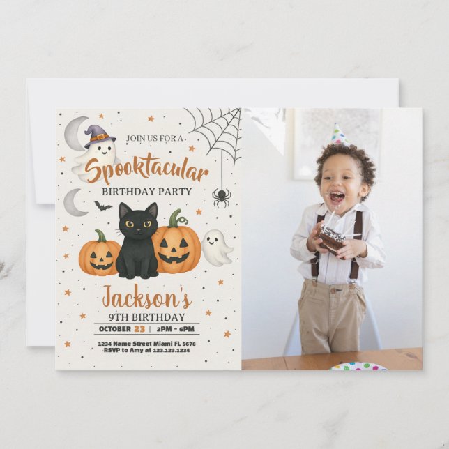 Invitation d'anniversaire Spooktacular Halloween (Devant)