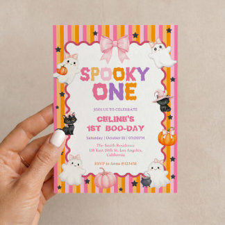 Invitation d'anniversaire Spooky One Rose Hallowee