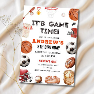 Invitation d'anniversaire sportive, Basketball Foo