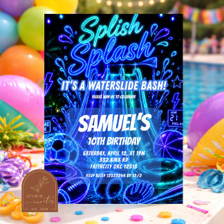 Invitation d'anniversaire sportive garçon fête au