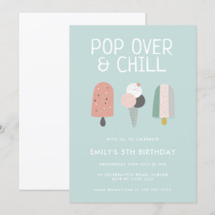 Invitation d'anniversaire Summer Pop Over & Chill 