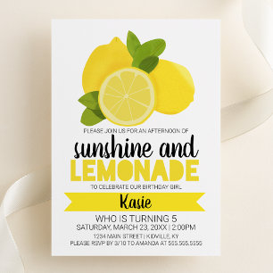 Invitation d'anniversaire Sunshine and Lemonade