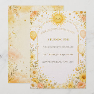 Invitation d'anniversaire Sunshine Notre petit S