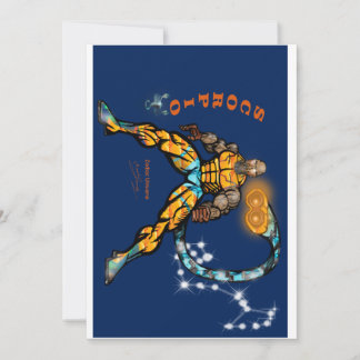 Invitation d'anniversaire sur le thème du Scorpion