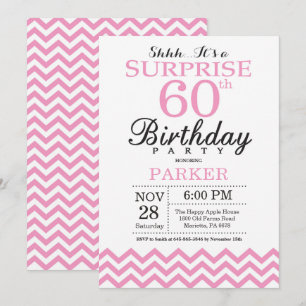 Invitation d'anniversaire surprise 60 ans Chevron