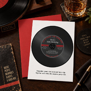 Invitation d'anniversaire surprise disque vinyle 4
