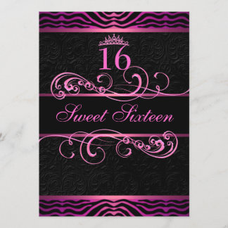 Invitation d'anniversaire Sweet16 avec impression
