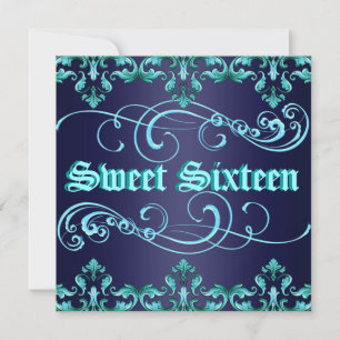Invitation d'anniversaire Sweet 16 avec impression