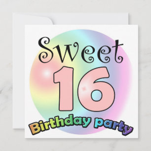 Invitation d'anniversaire Sweet 16 personnalisée