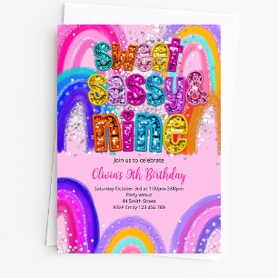 Invitation d'anniversaire Sweet Sassy & 9
