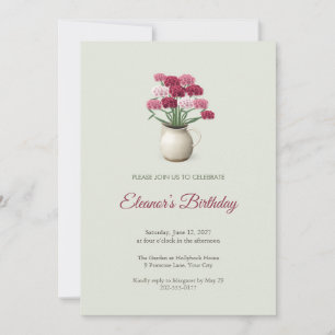 Invitation d'anniversaire Sweet William Jug
