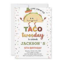 Invitation d'anniversaire Taco