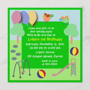 Invitation d'anniversaire : Terrain de jeu 006