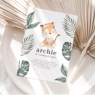 Invitation d'anniversaire Tigre