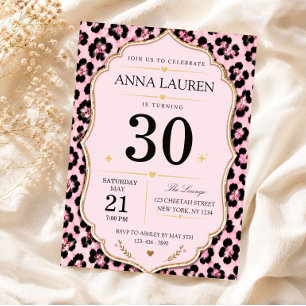 Invitation d'anniversaire toutes ages Imprimé Anim