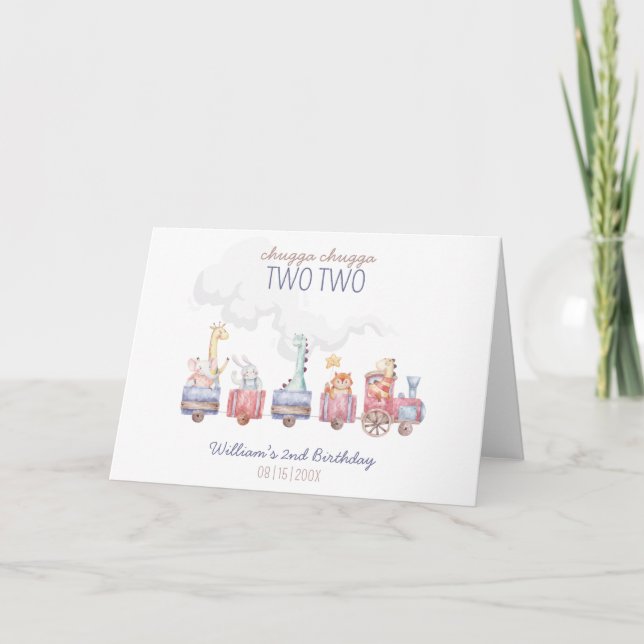 Invitation d'anniversaire "Toy Train All Aboard",  (Devant)