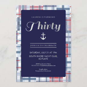 Invitation d'anniversaire - Trente, été nautique