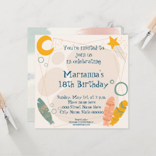 Invitation d'anniversaire tribal indien