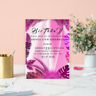 Invitation d'anniversaire tropical, Ananas Hawaïen