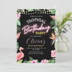 Invitation d'anniversaire tropicale, Anniversaire 