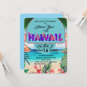 Invitation d'anniversaire tropicale Invitation Haw