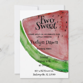 Invitation d'anniversaire Two Sweet