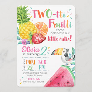 Invitation d'anniversaire Twotti Fruitti