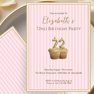 Invitation d'anniversaire unique en or rose pour s