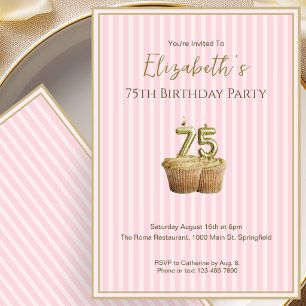 Invitation d'anniversaire unique en or rose pour s
