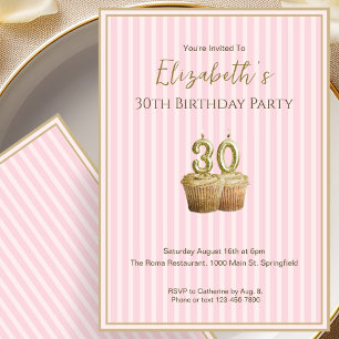 Invitation d'anniversaire unique en or rose pour s