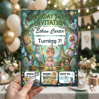 Invitation d'anniversaire unique pour fille dans u