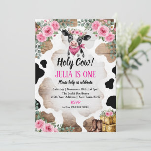 Invitation d'anniversaire Vache sacrée   Fête de l