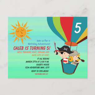 Invitation d'anniversaire vintage pour enfants ave
