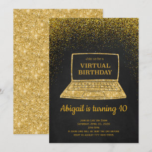 Invitation d'anniversaire virtuelle, distance soci