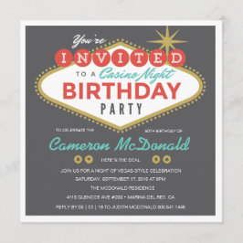 Invitation d'anniversaire Viva Las Vegas