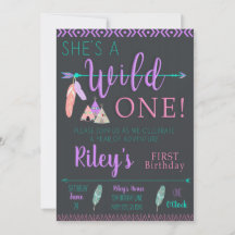 Invitation d'anniversaire Wild One