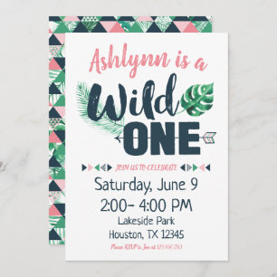 Invitation d'anniversaire Wild One Boho
