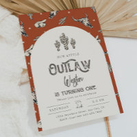 Invitation d'anniversaire Wild West | Invitation C